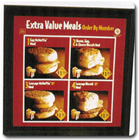 Hamburger Back-Lit Poster